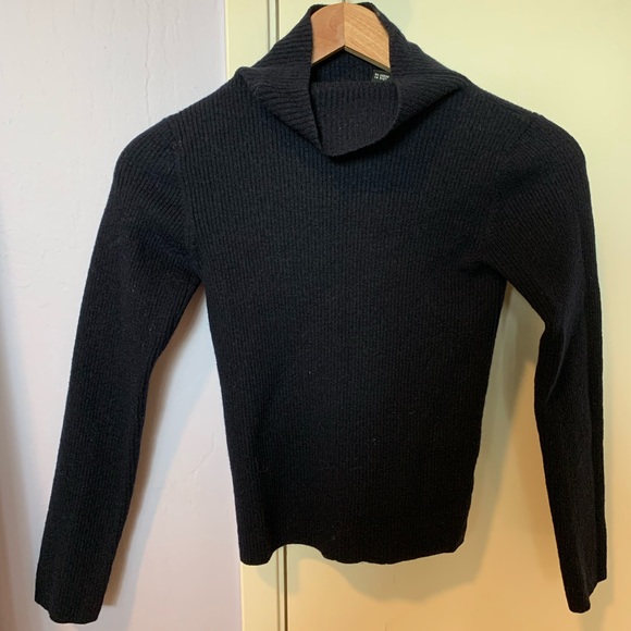 DKNY Navy Turtle Neck Sweater - Picture 2 of 4